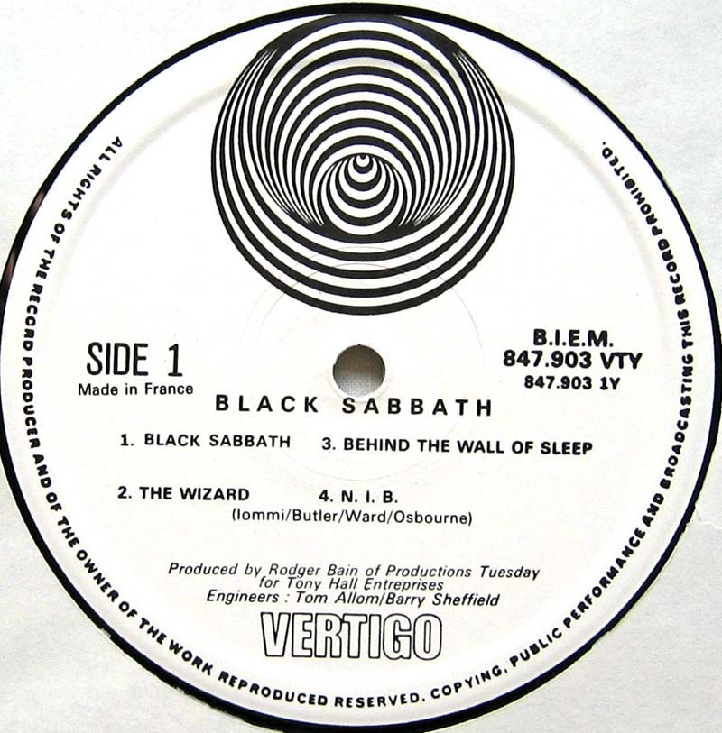 Black Sabbath LP albums